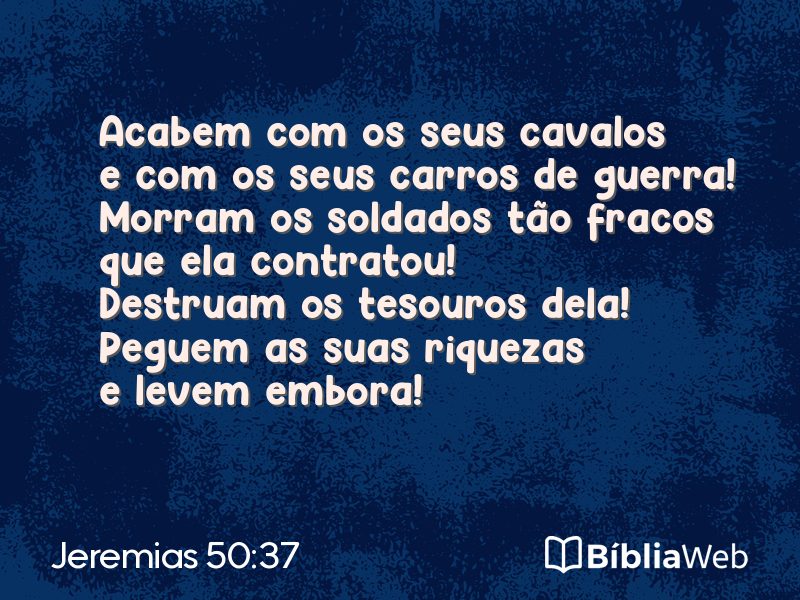 Jeremias 50:37 em imagem para compartilhar