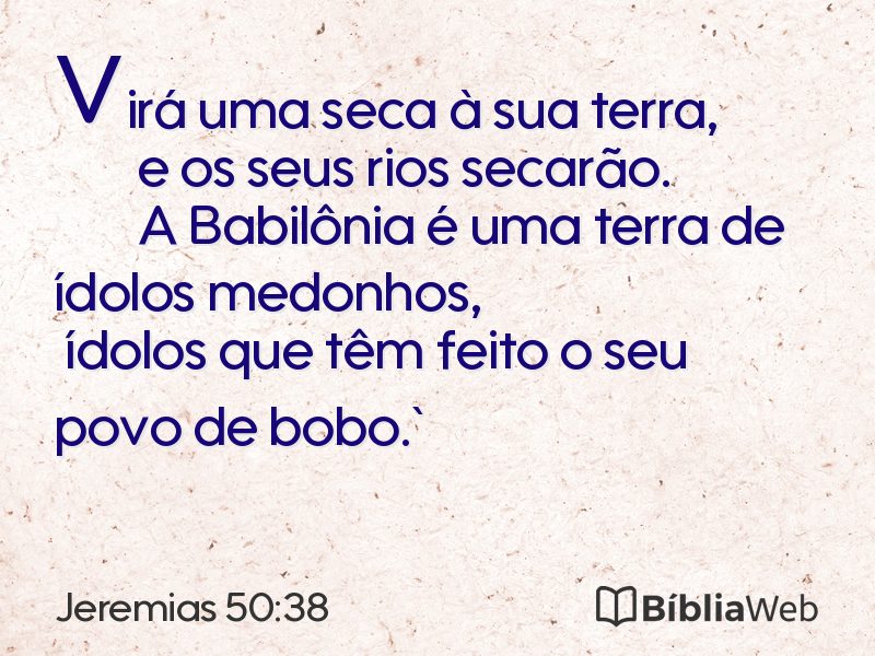 Jeremias 50:38 em imagem para compartilhar