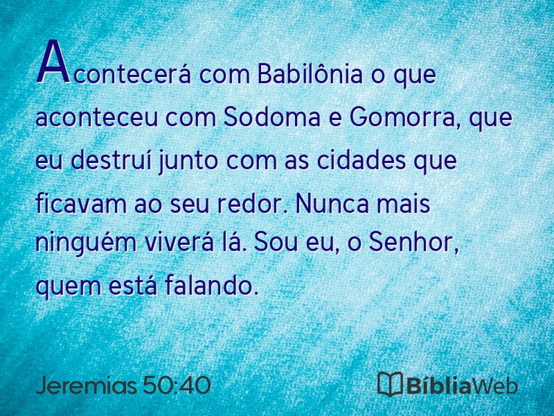 Jeremias 50:40 em imagem para compartilhar