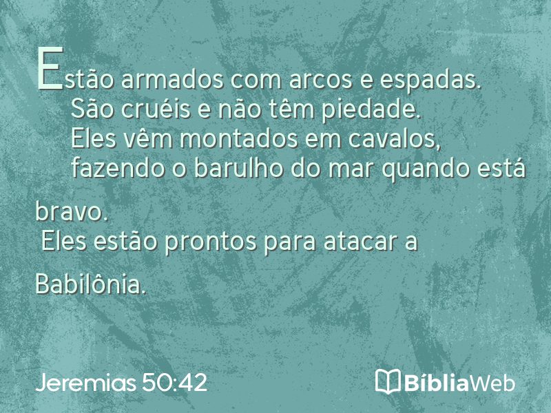 Jeremias 50:42 em imagem para compartilhar
