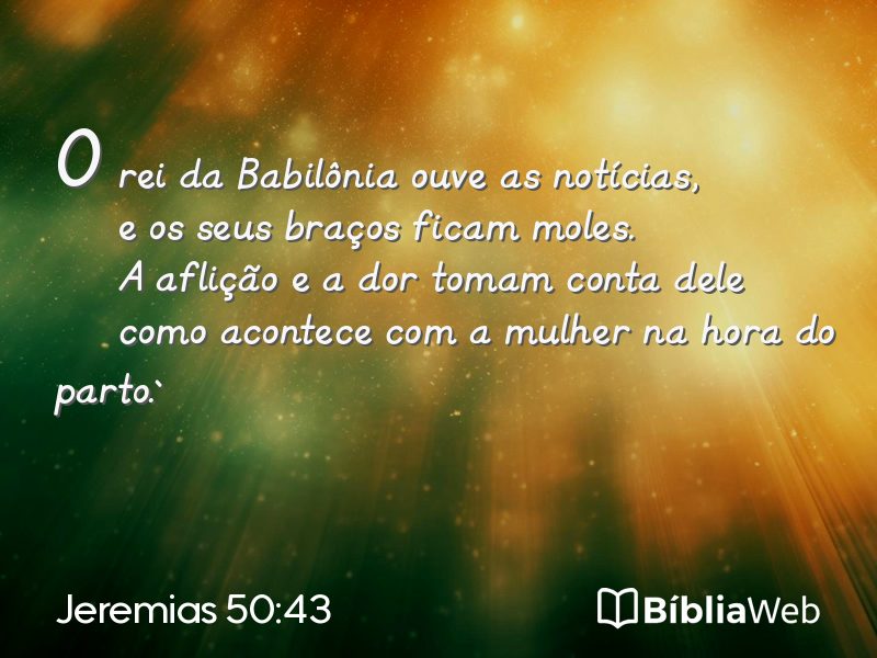 Jeremias 50:43 em imagem para compartilhar