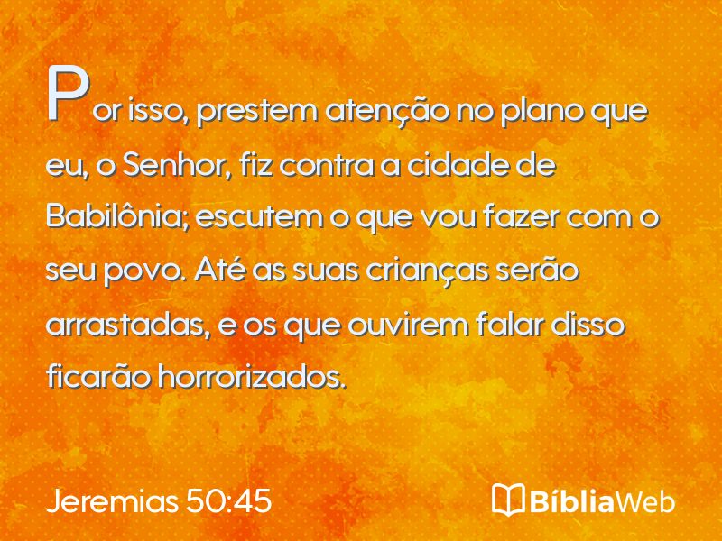 Jeremias 50:45 em imagem para compartilhar