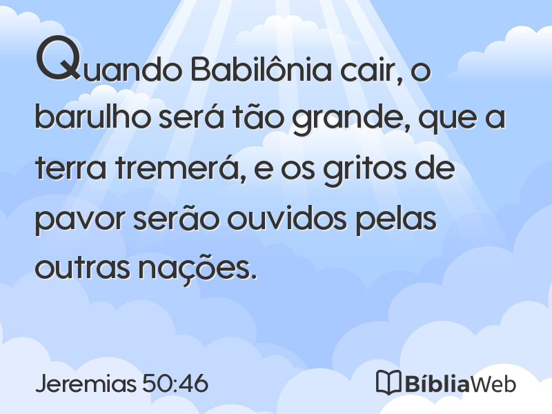 Jeremias 50:46 em imagem para compartilhar