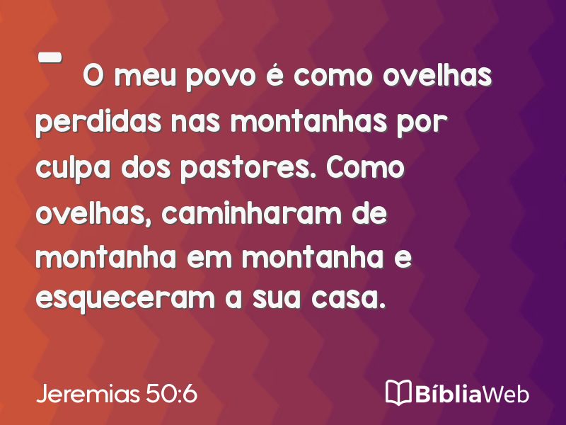 Jeremias 50:6 em imagem para compartilhar