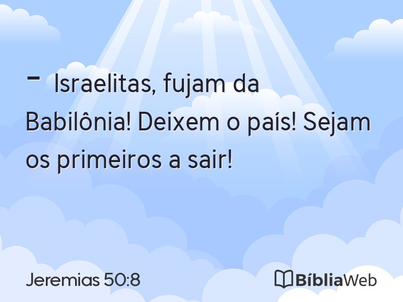 Jeremias 50:8 em imagem para compartilhar
