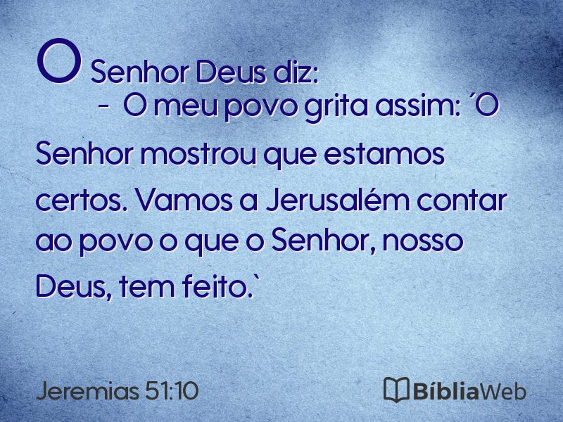 Jeremias 51:10 em imagem para compartilhar