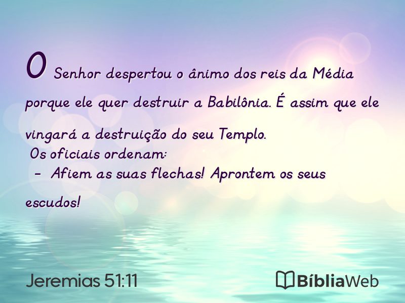 Jeremias 51:11 em imagem para compartilhar