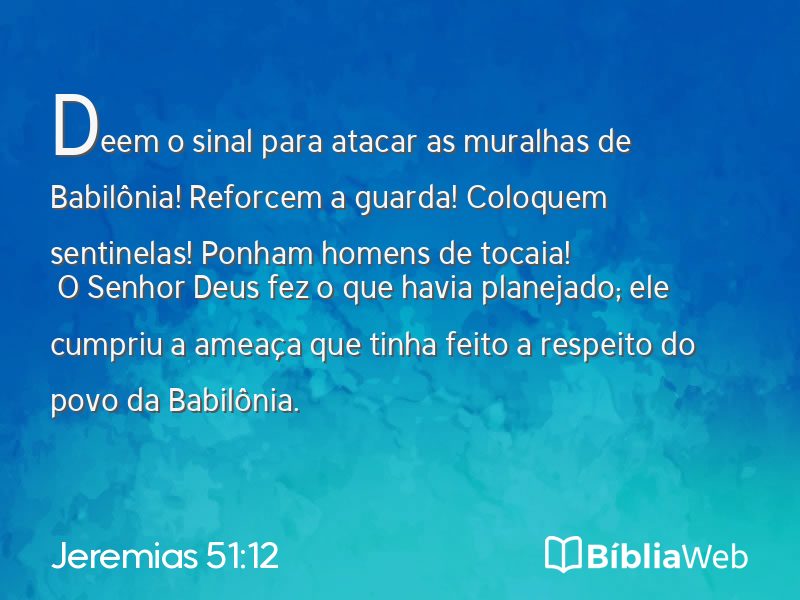 Jeremias 51:12 em imagem para compartilhar