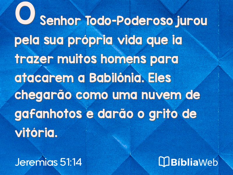 Jeremias 51:14 em imagem para compartilhar