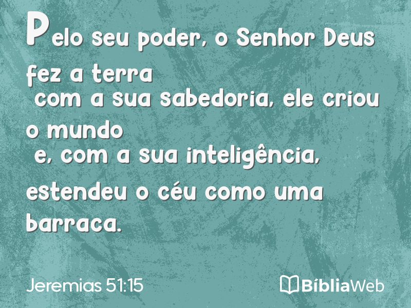 Jeremias 51:15 em imagem para compartilhar