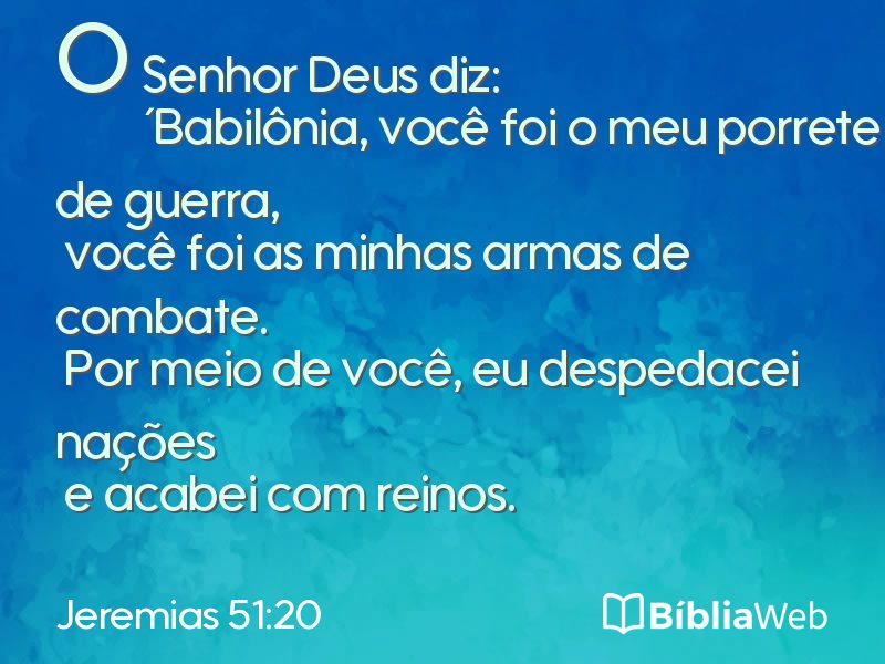 Jeremias 51:20 em imagem para compartilhar