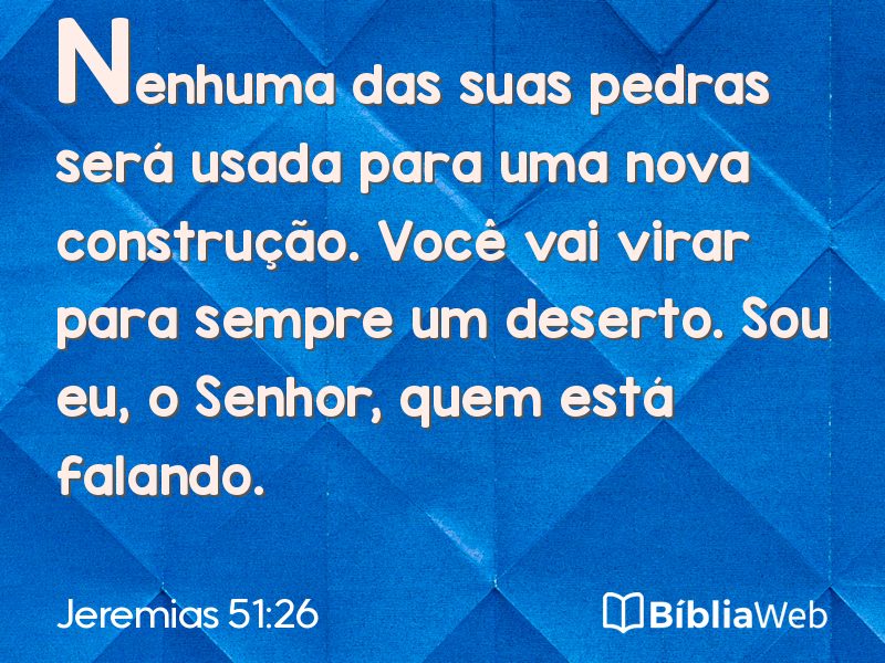 Jeremias 51:26 em imagem para compartilhar