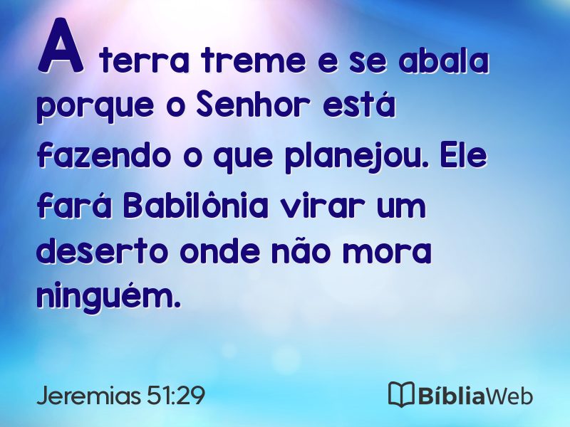 Jeremias 51:29 em imagem para compartilhar