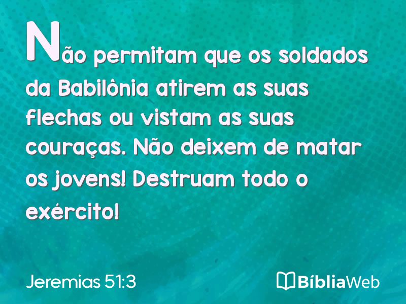 Jeremias 51:3 em imagem para compartilhar