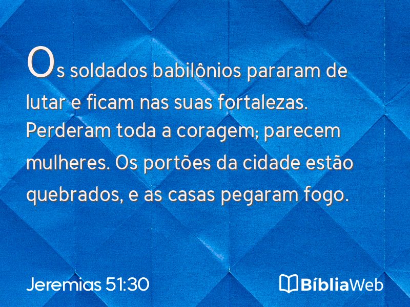 Jeremias 51:30 em imagem para compartilhar