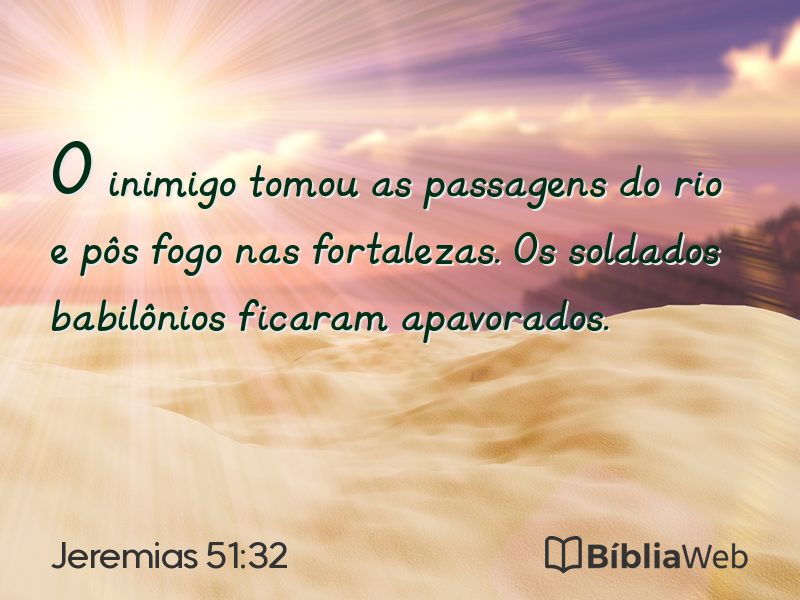 Jeremias 51:32 em imagem para compartilhar