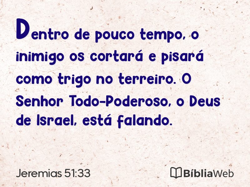 Jeremias 51:33 em imagem para compartilhar