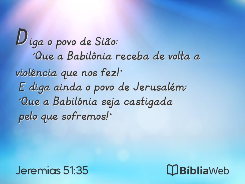 Jeremias 51:35 em imagem para compartilhar