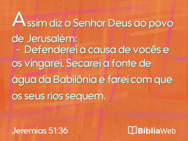 Jeremias 51:36 em imagem para compartilhar