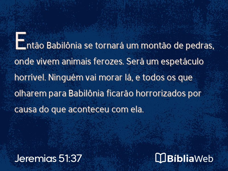 Jeremias 51:37 em imagem para compartilhar