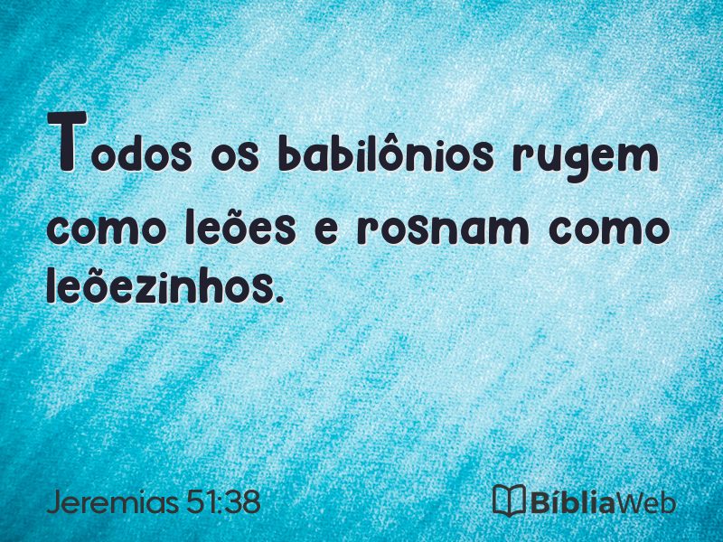 Jeremias 51:38 em imagem para compartilhar