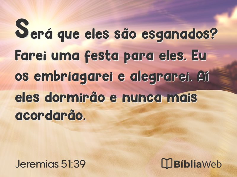 Jeremias 51:39 em imagem para compartilhar
