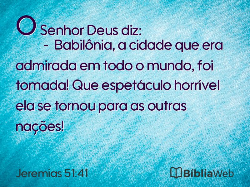 Jeremias 51:41 em imagem para compartilhar