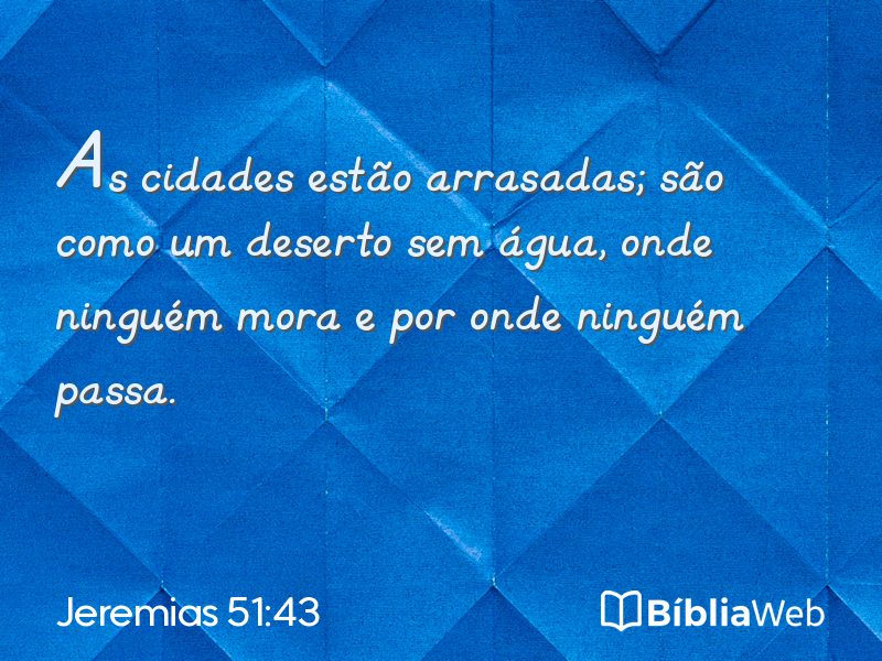 Jeremias 51:43 em imagem para compartilhar