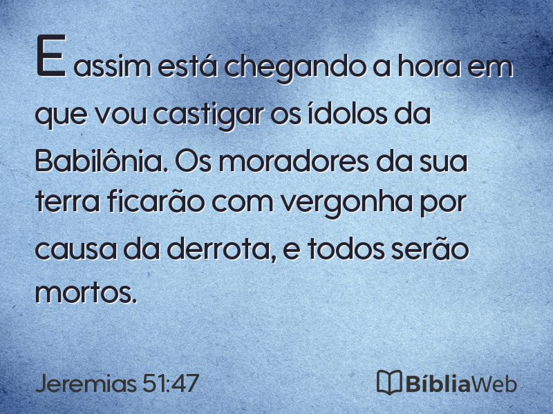 Jeremias 51:47 em imagem para compartilhar