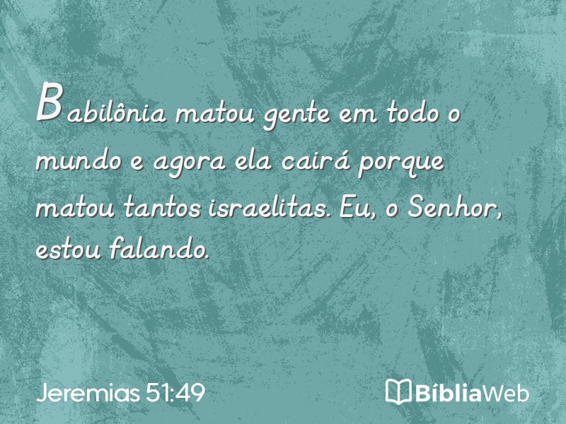 Jeremias 51:49 em imagem para compartilhar