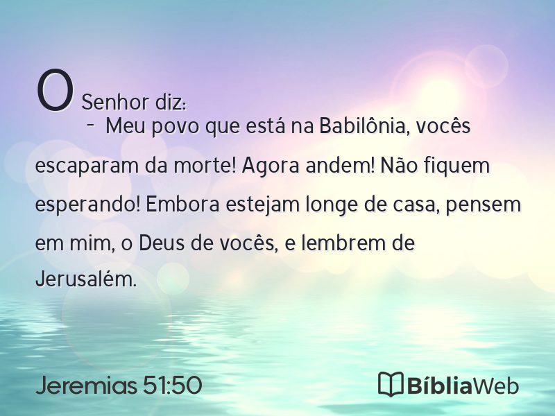 Jeremias 51:50 em imagem para compartilhar