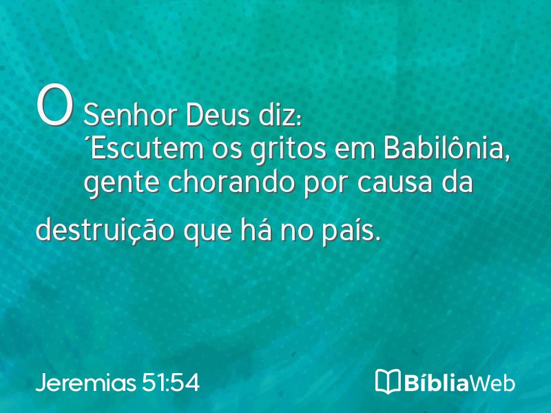 Jeremias 51:54 em imagem para compartilhar