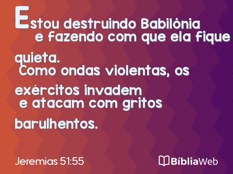 Jeremias 51:55 em imagem para compartilhar