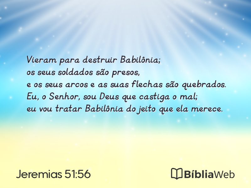Jeremias 51:56 em imagem para compartilhar