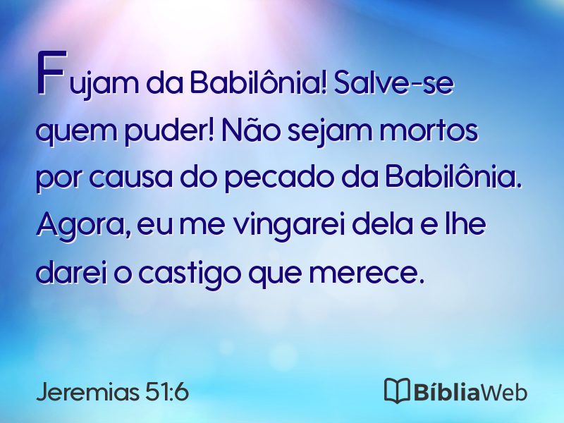 Jeremias 51:6 em imagem para compartilhar