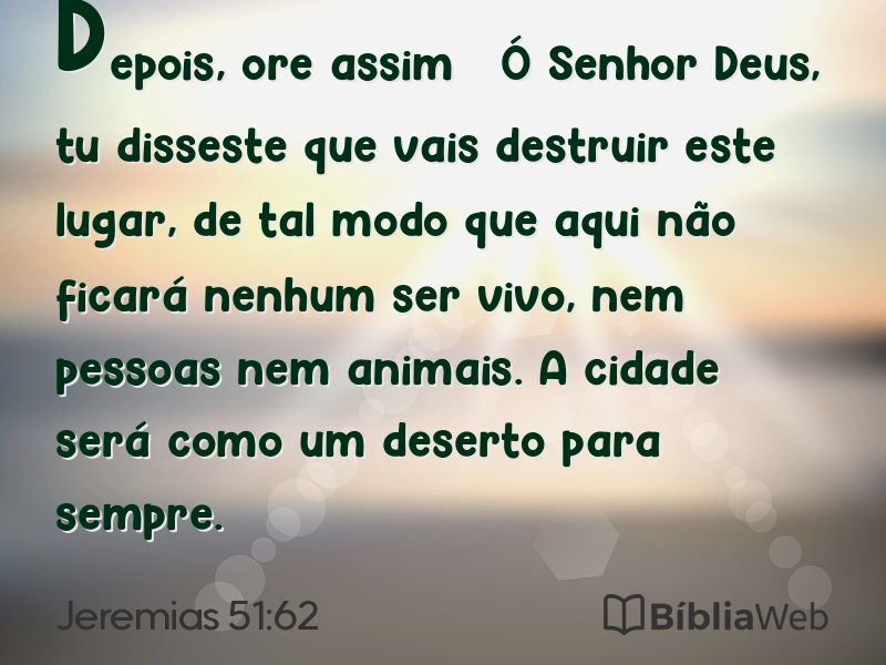 Jeremias 51:62 em imagem para compartilhar