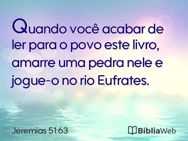 Jeremias 51:63 em imagem para compartilhar