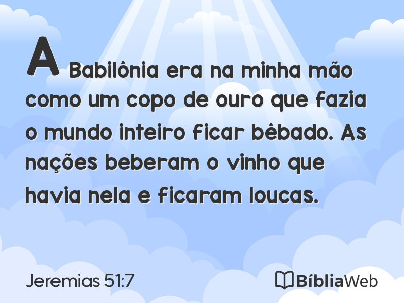 Jeremias 51:7 em imagem para compartilhar
