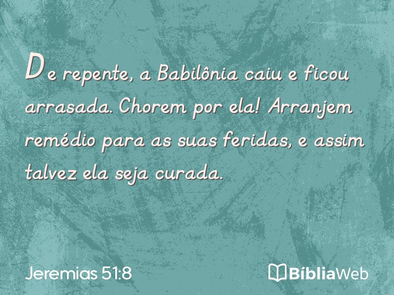 Jeremias 51:8 em imagem para compartilhar