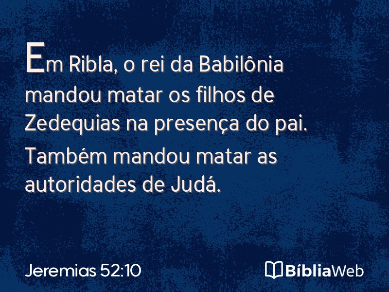 Jeremias 52:10 em imagem para compartilhar