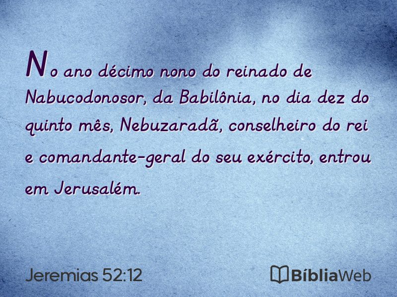 Jeremias 52:12 em imagem para compartilhar