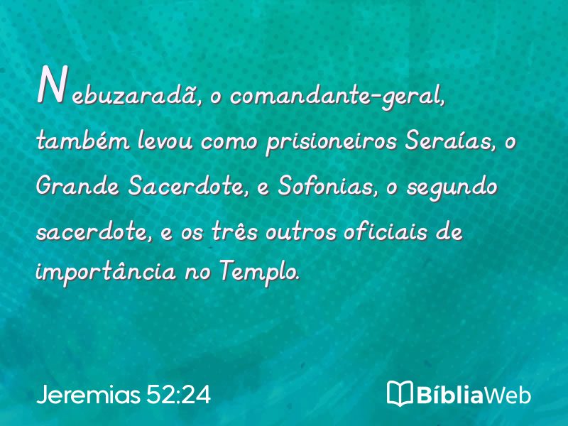 Jeremias 52:24 em imagem para compartilhar