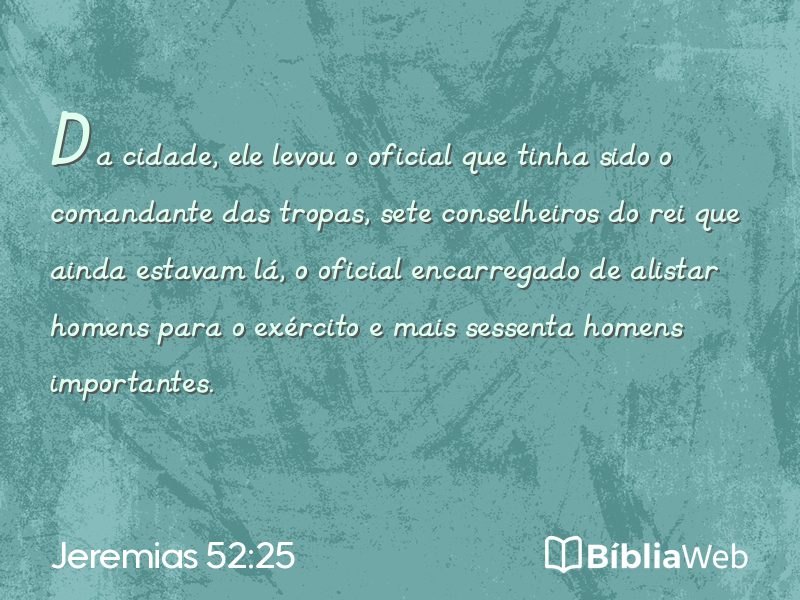 Jeremias 52:25 em imagem para compartilhar