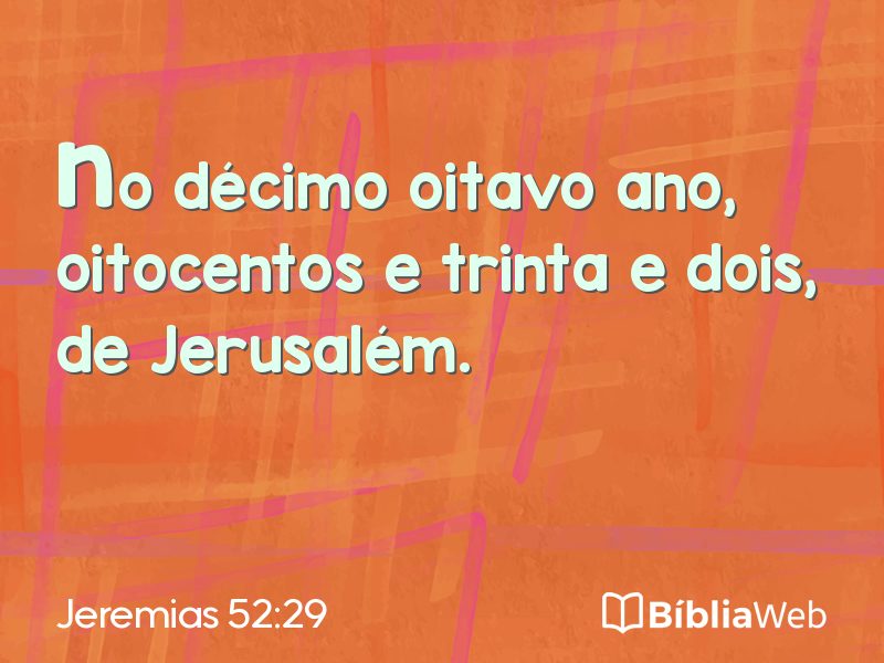 Jeremias 52:29 em imagem para compartilhar