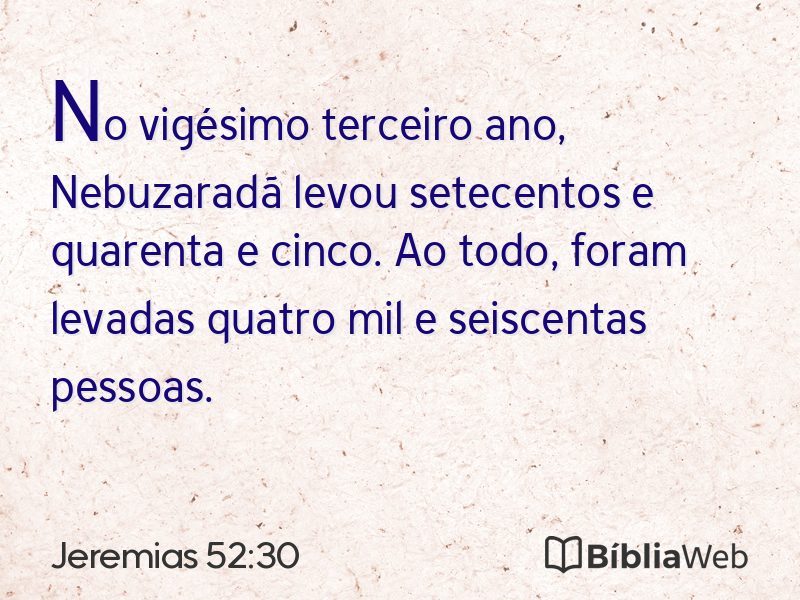 Jeremias 52:30 em imagem para compartilhar