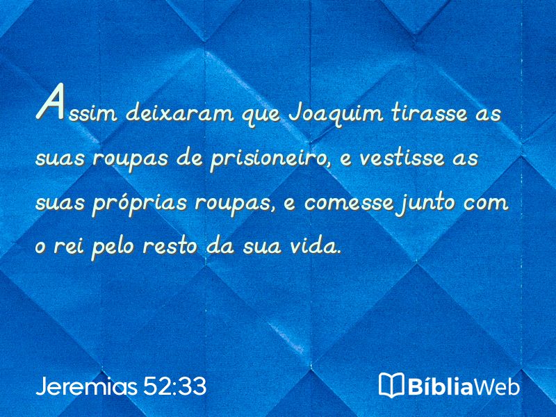 Jeremias 52:33 em imagem para compartilhar