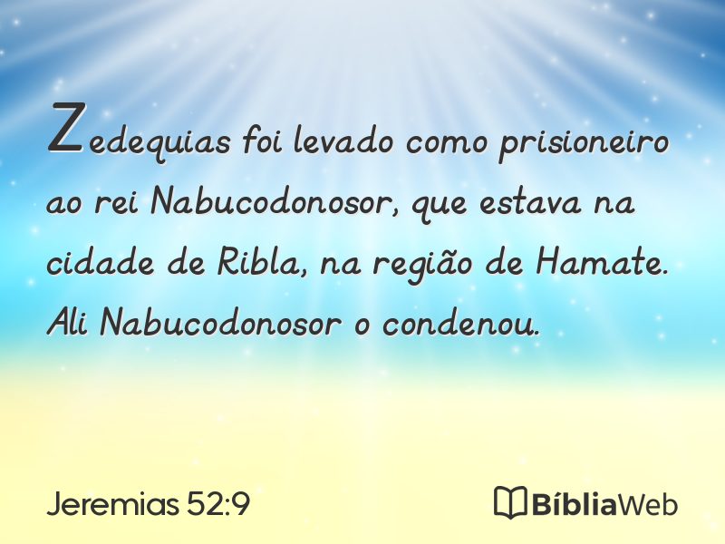 Jeremias 52:9 em imagem para compartilhar