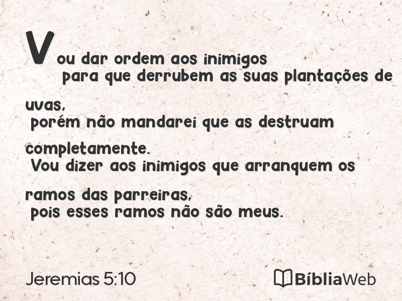 Jeremias 5:10 em imagem para compartilhar