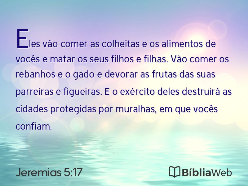 Jeremias 5:17 em imagem para compartilhar