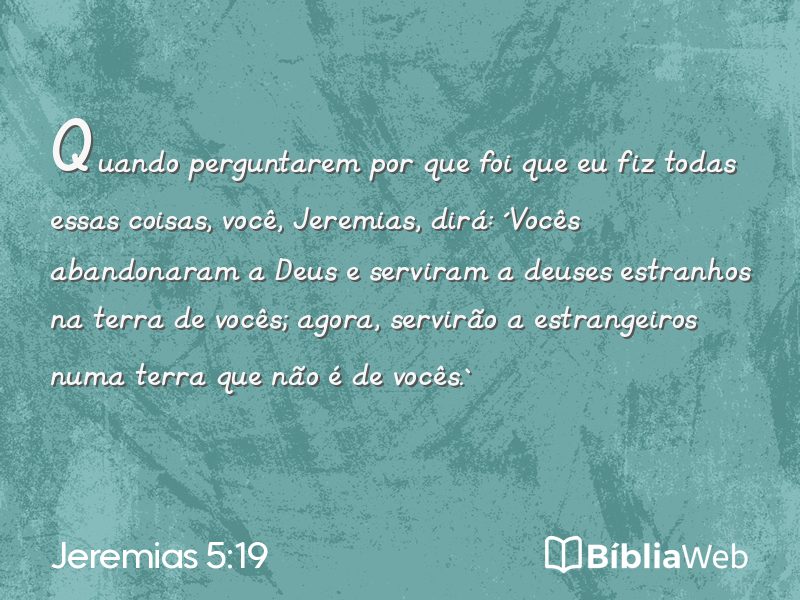 Jeremias 5:19 em imagem para compartilhar
